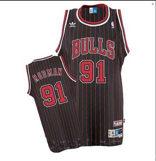 Camiseta retro Rodman #91 Chicago Bulls Negro - Haga un click en la imagen para cerrar